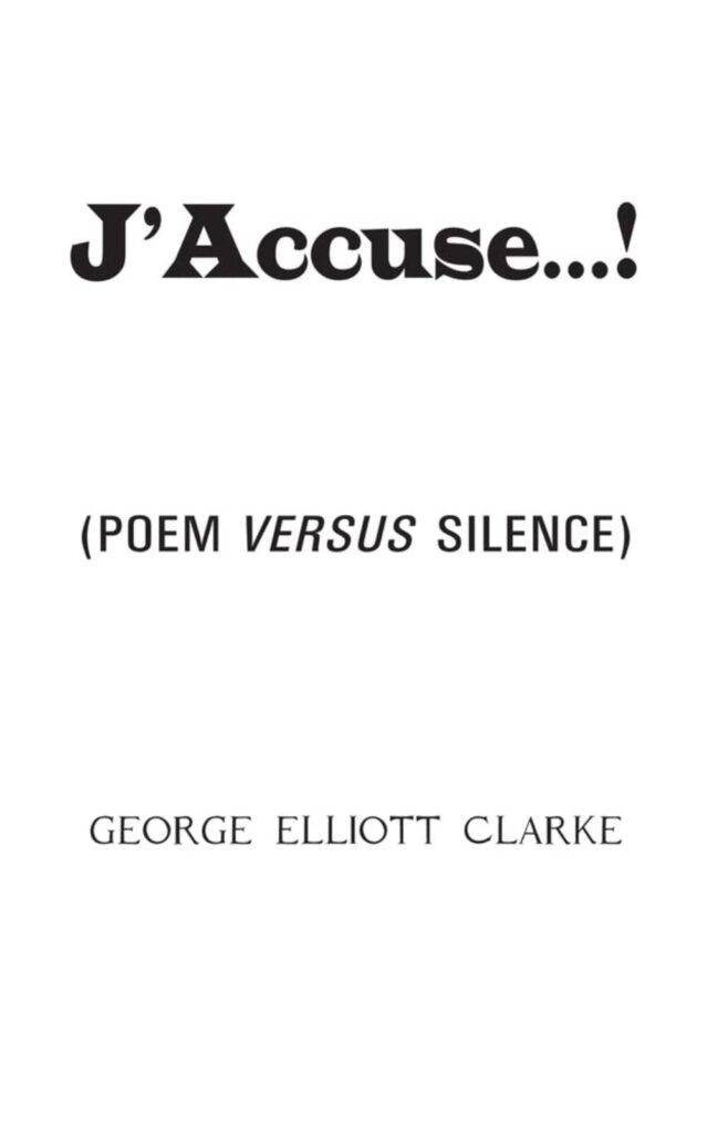 L'affaire George Elliott Clarke by Stephen Morrissey